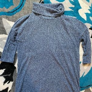 Sonoma 3/4 sleeve top grey turtle neck